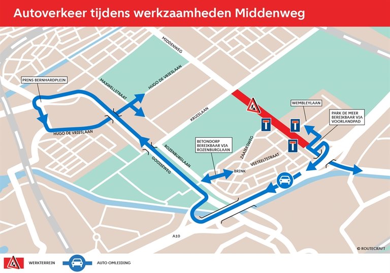 roadworks middenweg 2024