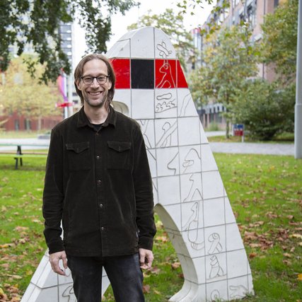 Quantum researcher Matthias Christandl, who occupies the Turing Chair 2024. Picture at CWI, 31 October 2024.